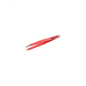 Pinça Rickiparodi Oblíqua Vermelha Inox 9 cm
