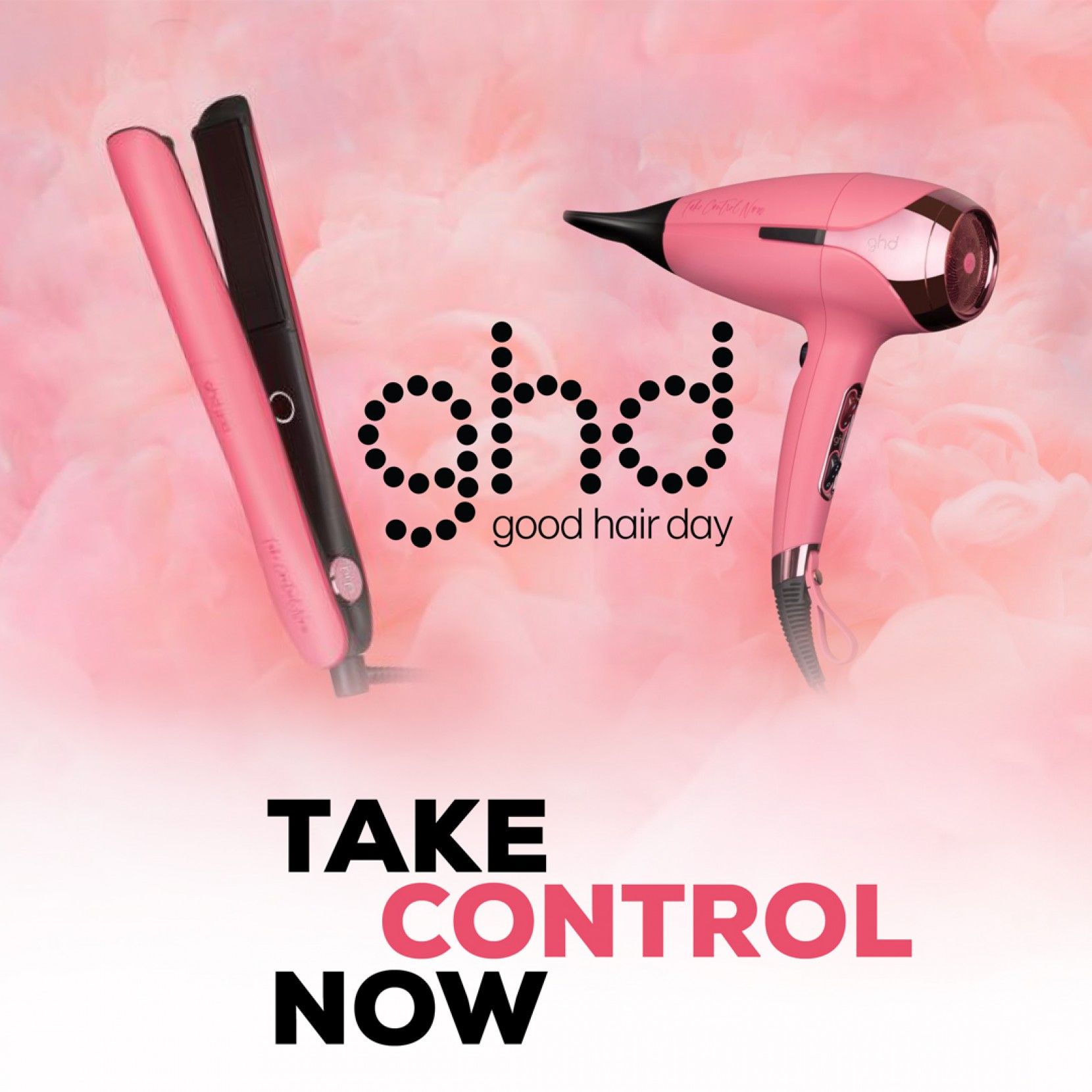 GHD PINK- TAKE CONTROL NOW