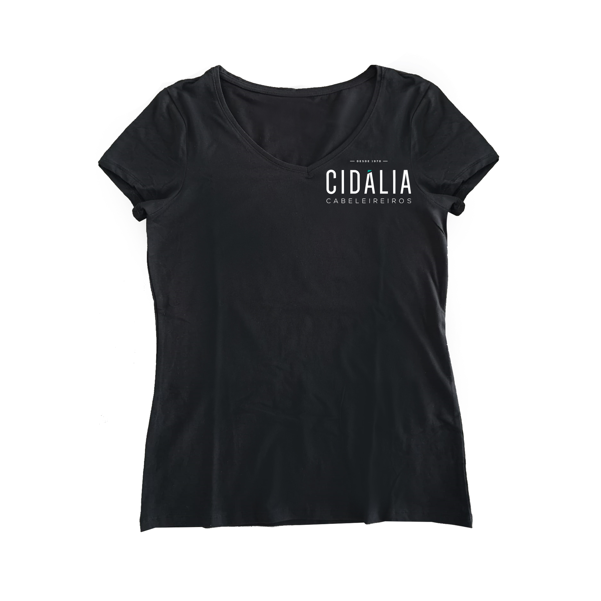 T-Shirt Preta Cidália Cabeleireiros