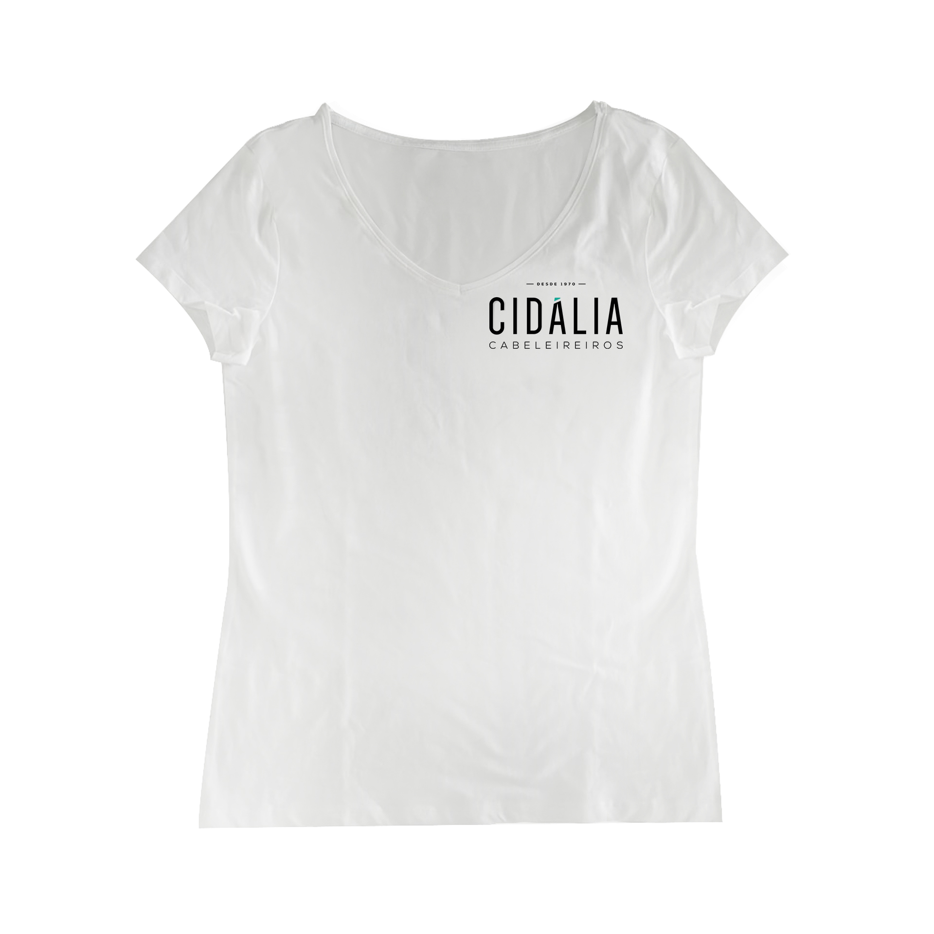 T-Shirt Branca Cidália Cabeleireiros