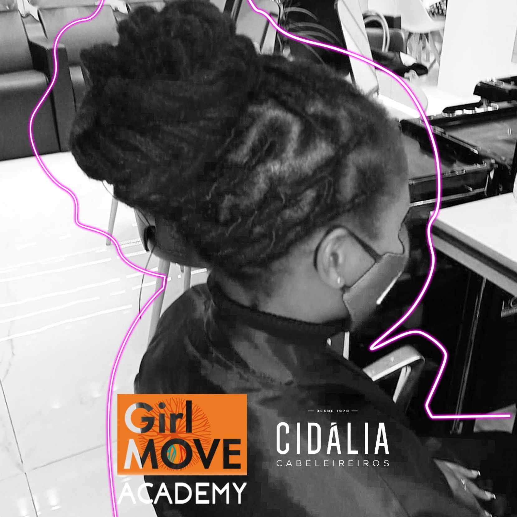 A visita da Girl Move  Cidlia Cabeleireiros