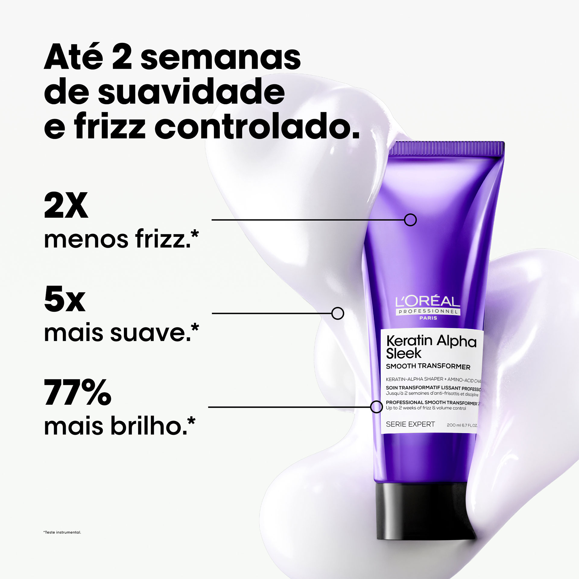 L`Oréal Serie Expert Keratin Alpha Sleek Tratamento Antifrizz 200ml