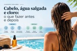 Cabelo, água salgada e cloro: o que fazer antes e depois Cabelo, água salgada e cloro: o que fazer antes e depois
